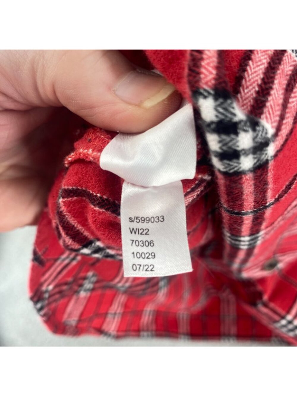 LOFT Shirt Womens Medium Red Plaid Flannel Button Up Long Sleeve Collared Casual - Picture 7 of 10